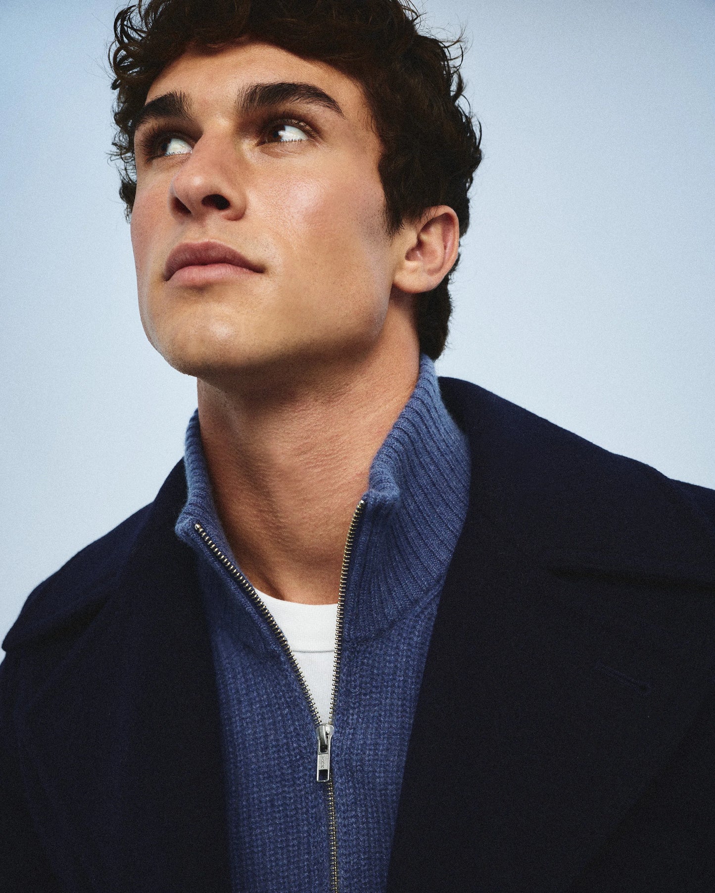 Italian Wool Peacoat - S / Cadet Blue