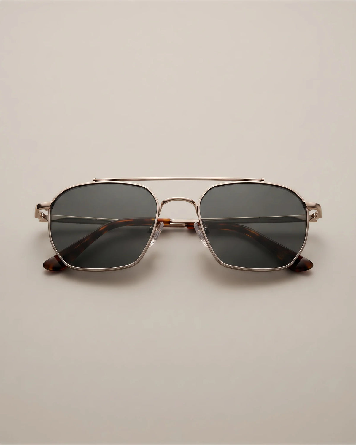Baja Polarized Stainless Steel Sunglasses - One Size / Silver with Green lens