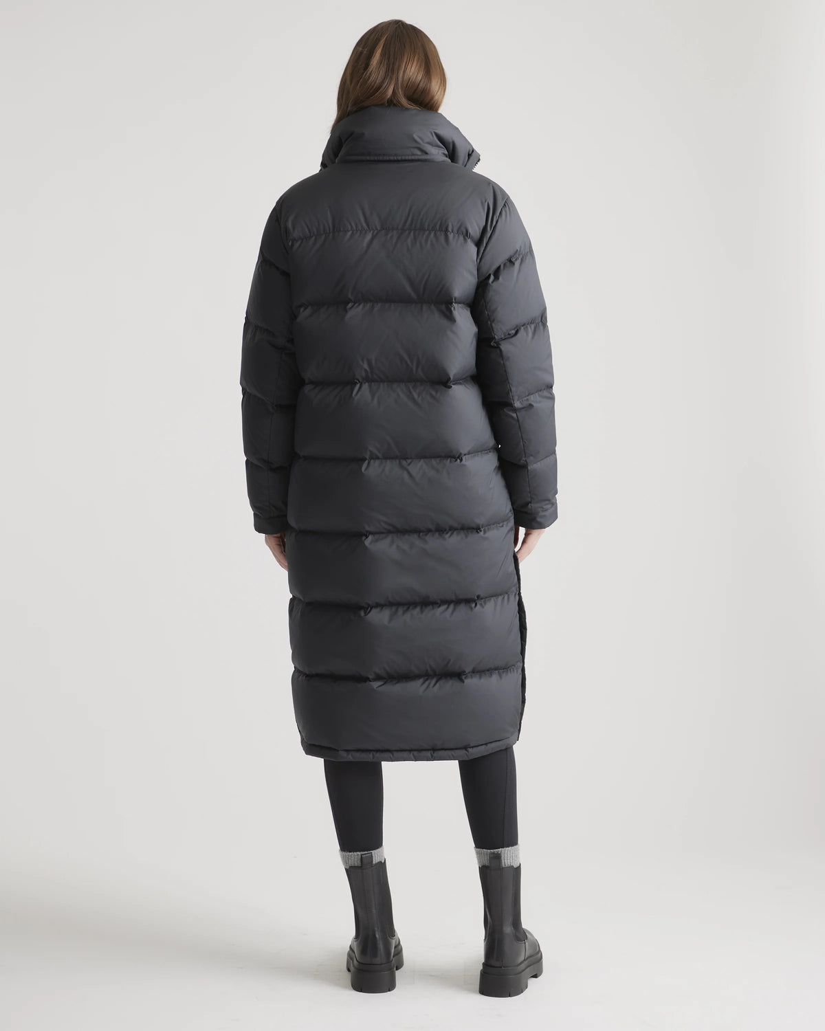 Responsible Down Long Puffer Jacket - XS / Black