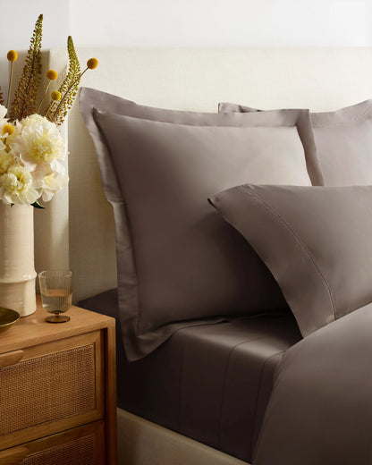 Signature Giza Cotton Sateen Euro Sham - Euro / Mineral