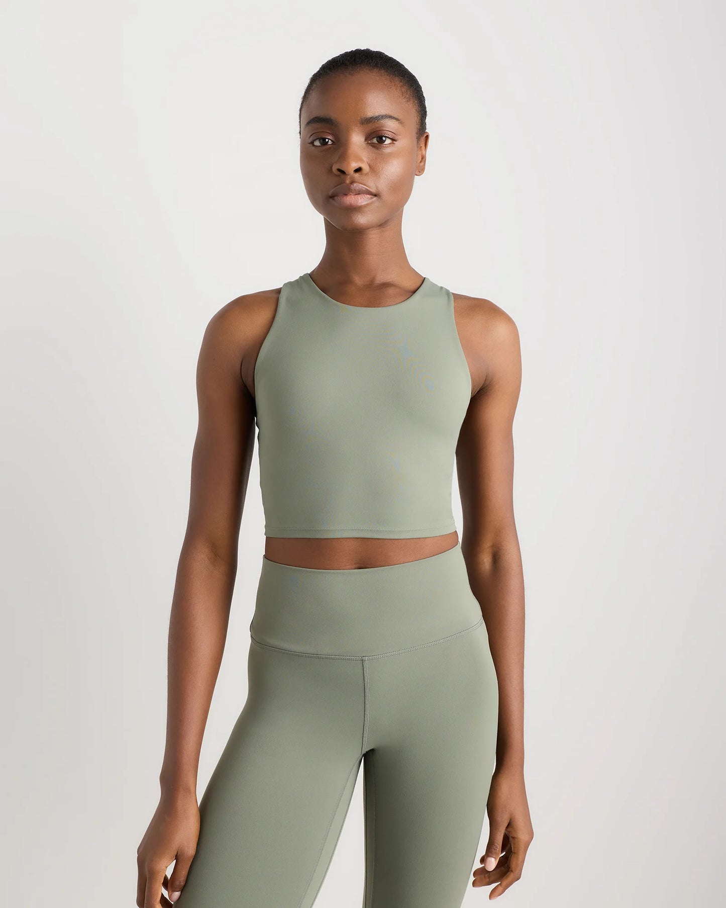 Ultra-Form High-Neck Cropped Tank - XS / Black Camo