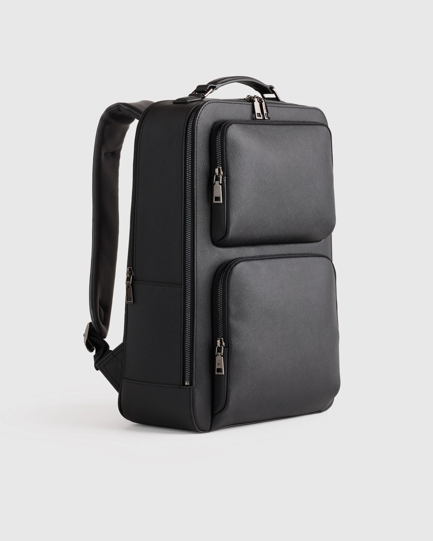 Italian Saffiano Laptop Backpack - One Size / Hickory