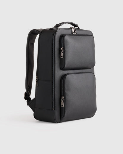 Italian Saffiano Laptop Backpack - One Size / Hickory