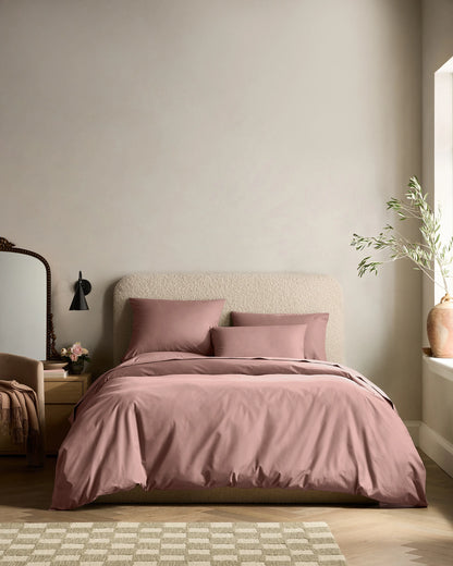 Organic Crisp Percale Duvet Cover - Twin / Ivory