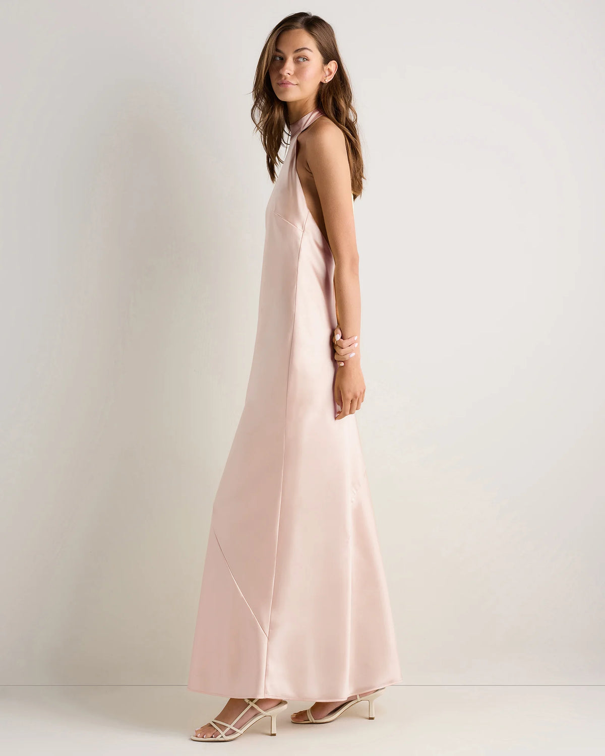 Catalina Stretch Satin Dress - 0 / Garden Sage Green