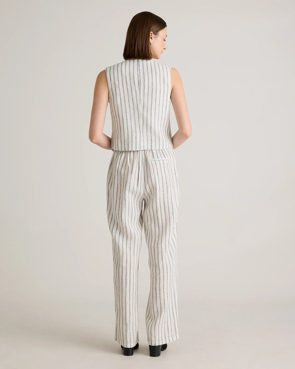 100% European Linen Pleated Trouser - 0 / Bayberry Olive