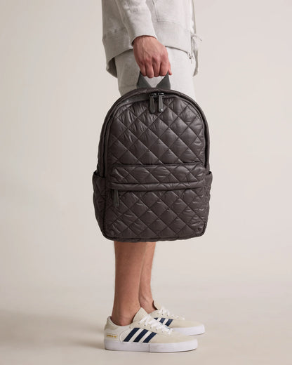 Transit Quilted Commuter Backpack - One Size / Taupe Brown