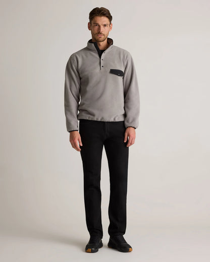 Polar Fleece Snap Pullover - S / Bold Black