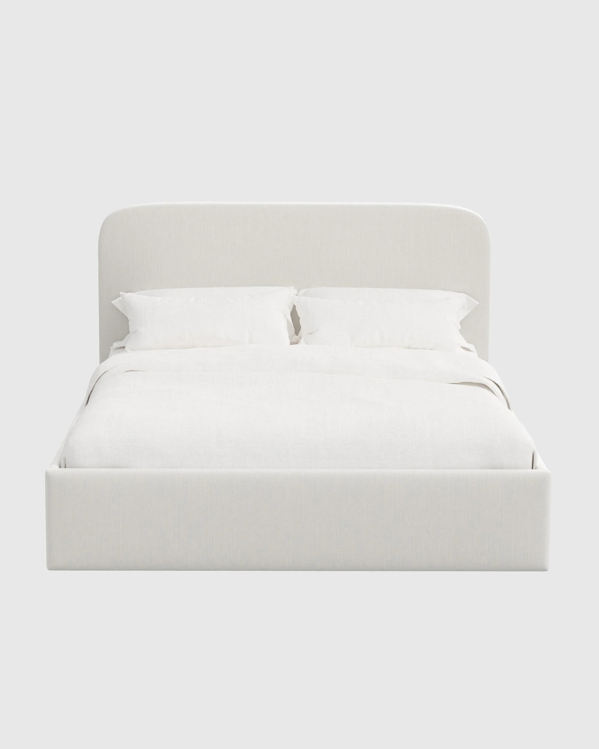 Curved Bed in Performance Velvet - Full / Walnut