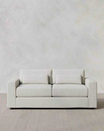 Ashford Deep Seat Sofa in Performance Chenille Linen Blend - 7ft / Snow