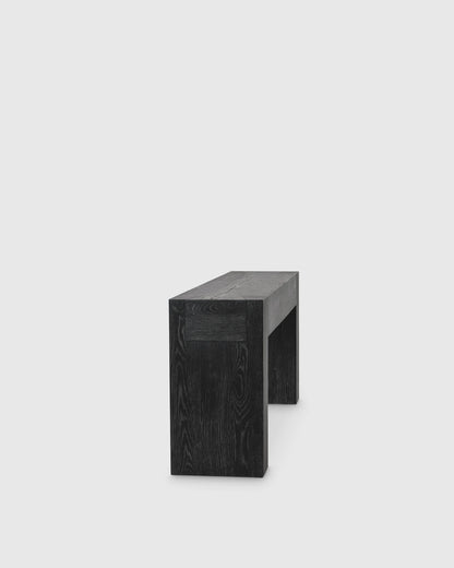 Reclaimed Oak Waterfall Console Table - One Size / Weathered Oak