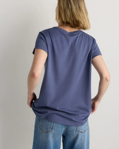 Cotton Modal Crew Neck Swing Tee - XS / White