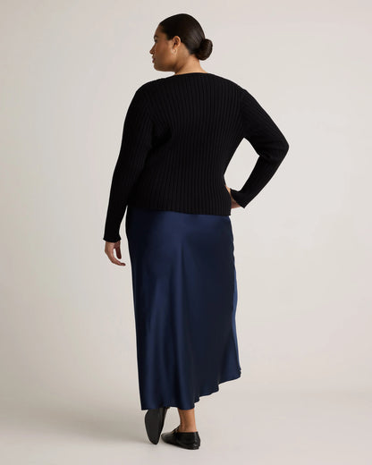 Eco-Knit Cropped Rib Cardigan - XS / Warm Taupe