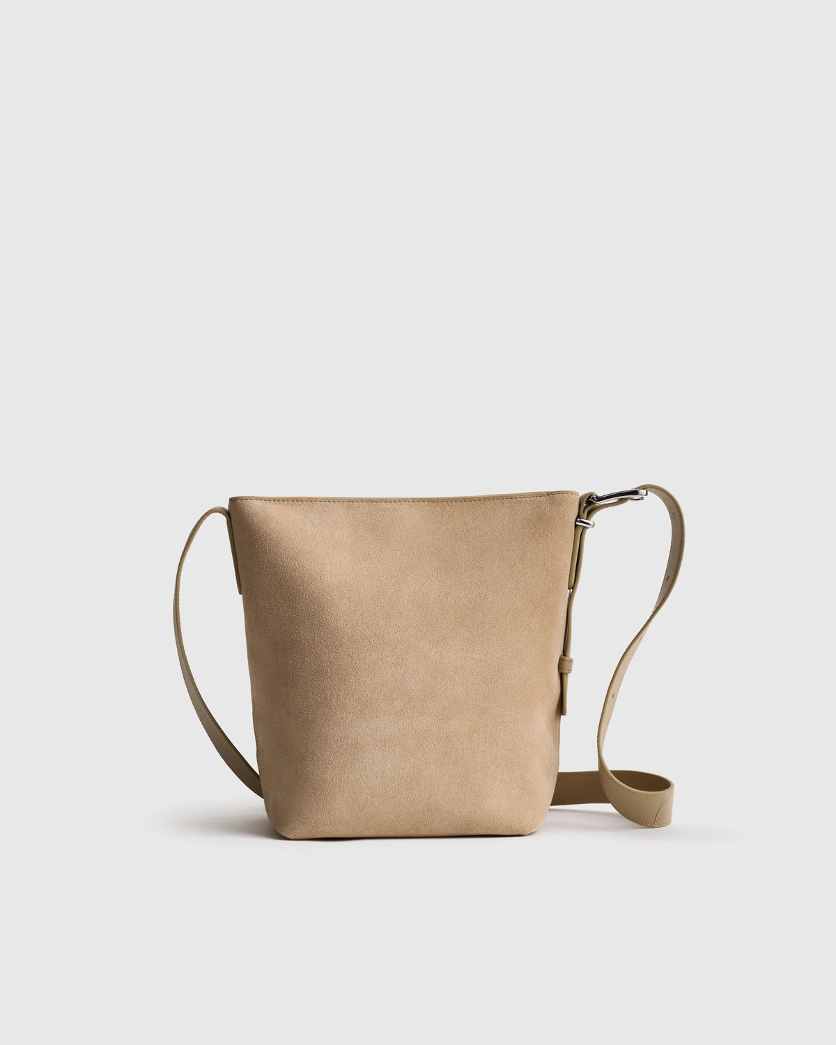 Italian Suede Bucket Crossbody - One Size / Sand