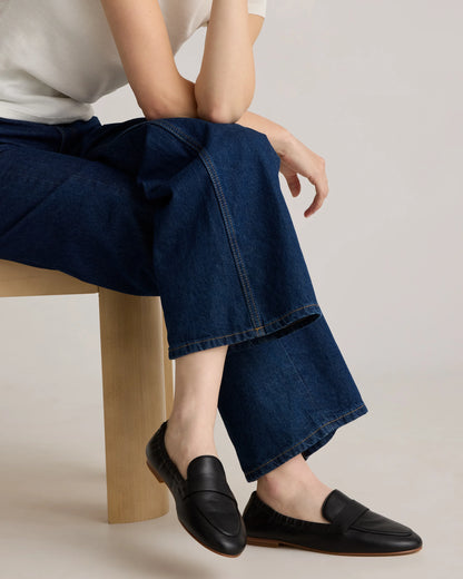 Italian Leather Soft Loafer - 5 / Black