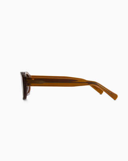 Barbados Polarized Acetate Sunglasses - One Size / Clear Spice with Grey lens
