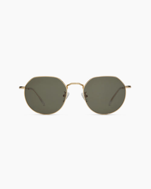 Maui Polarized Stainless Steel Sunglasses - One Size / Gold with Green lens