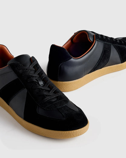 Italian Leather & Suede Lifestyle Trainer - 7 / White