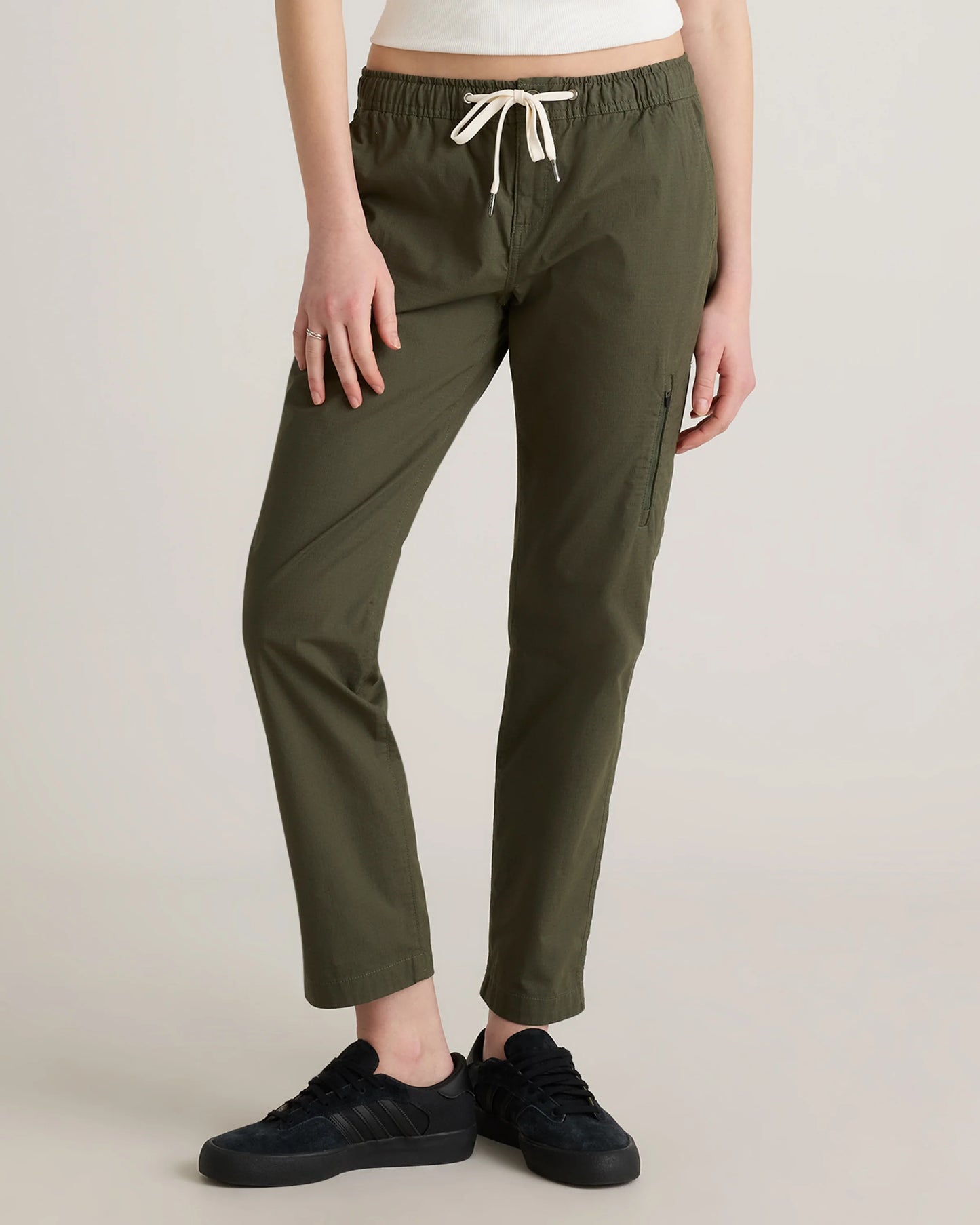 Organic Stretch Ripstop Straight Pants - XS / Steel