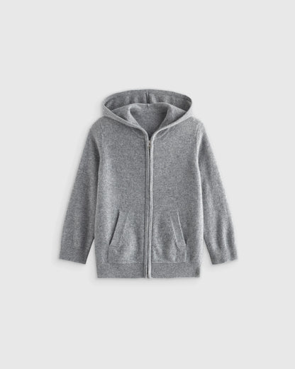Washable Cashmere Full Zip Hoodie - 3-6M / True Navy