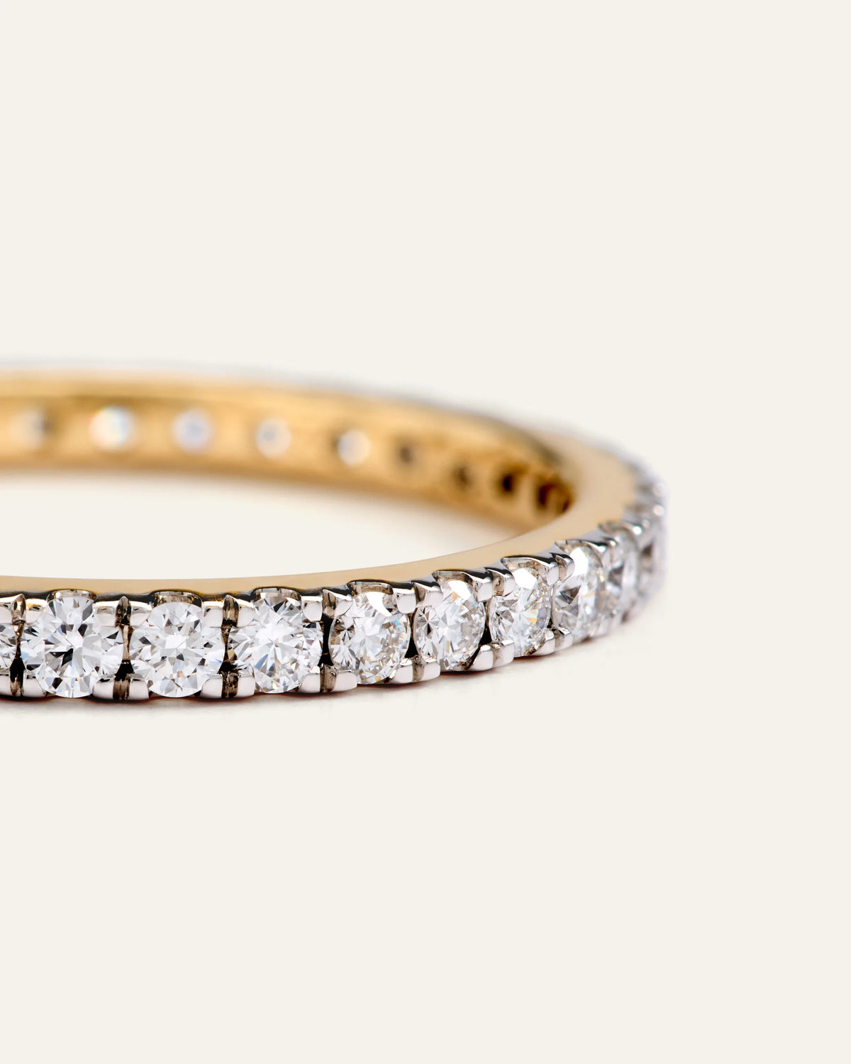 14K Gold Lab Grown Diamond Pave Eternity Band - 0.65ctw - 4 / Yellow Gold