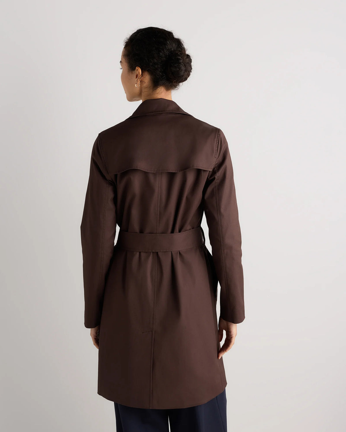 Comfort Stretch Trench Coat - XS / Navy