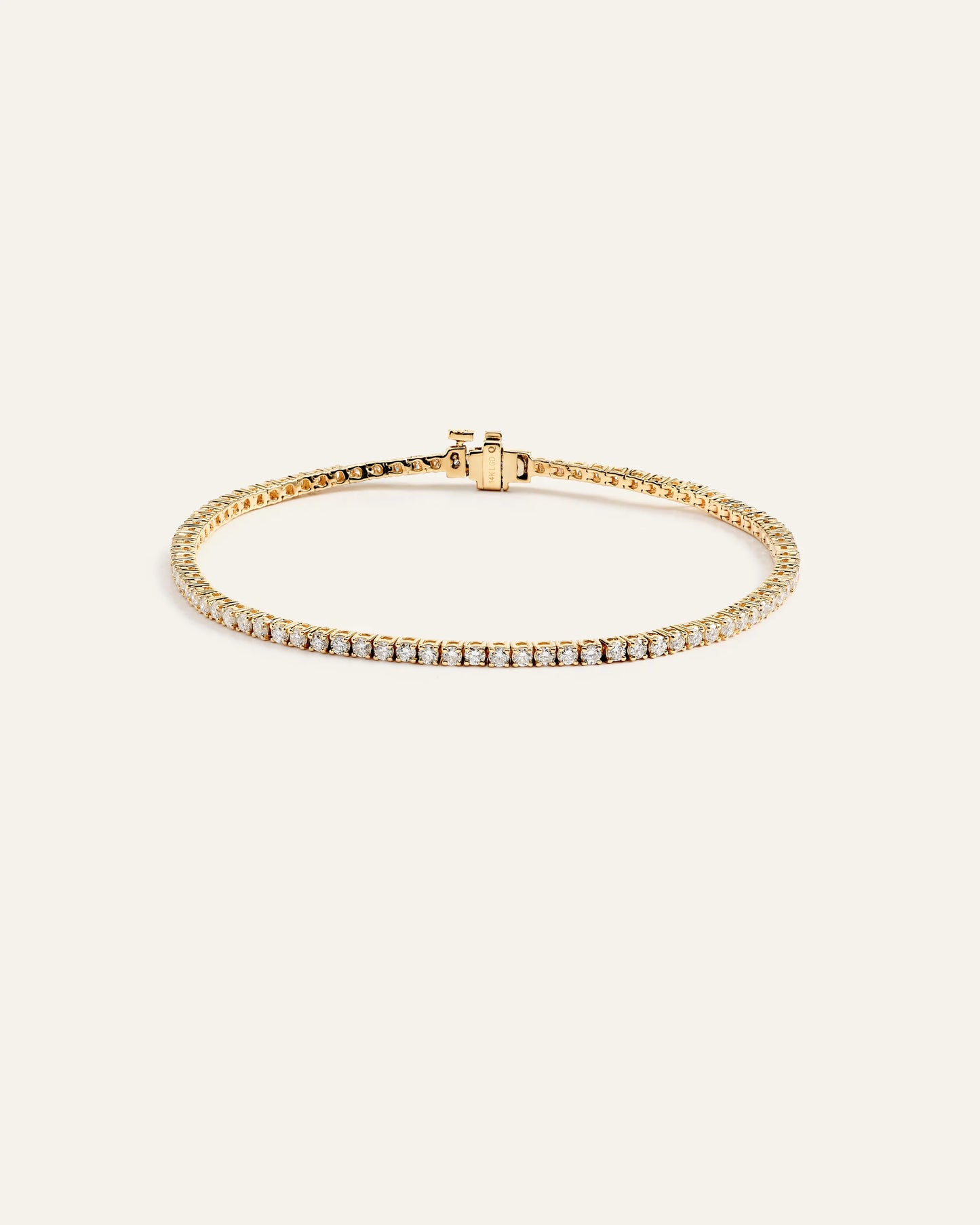 14K Gold Lab Grown Diamond Tennis Bracelet - 2ctw - 6.5" / Yellow Gold