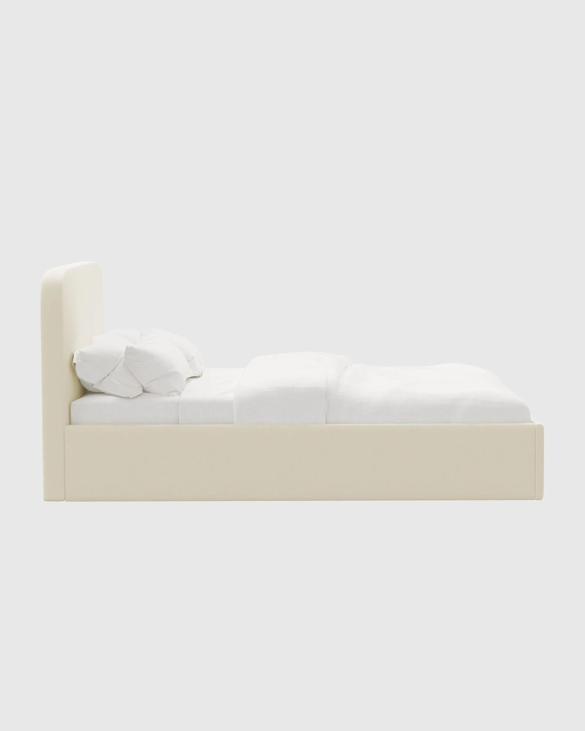 Curved Bed in Performance Linen - Full / Ivory