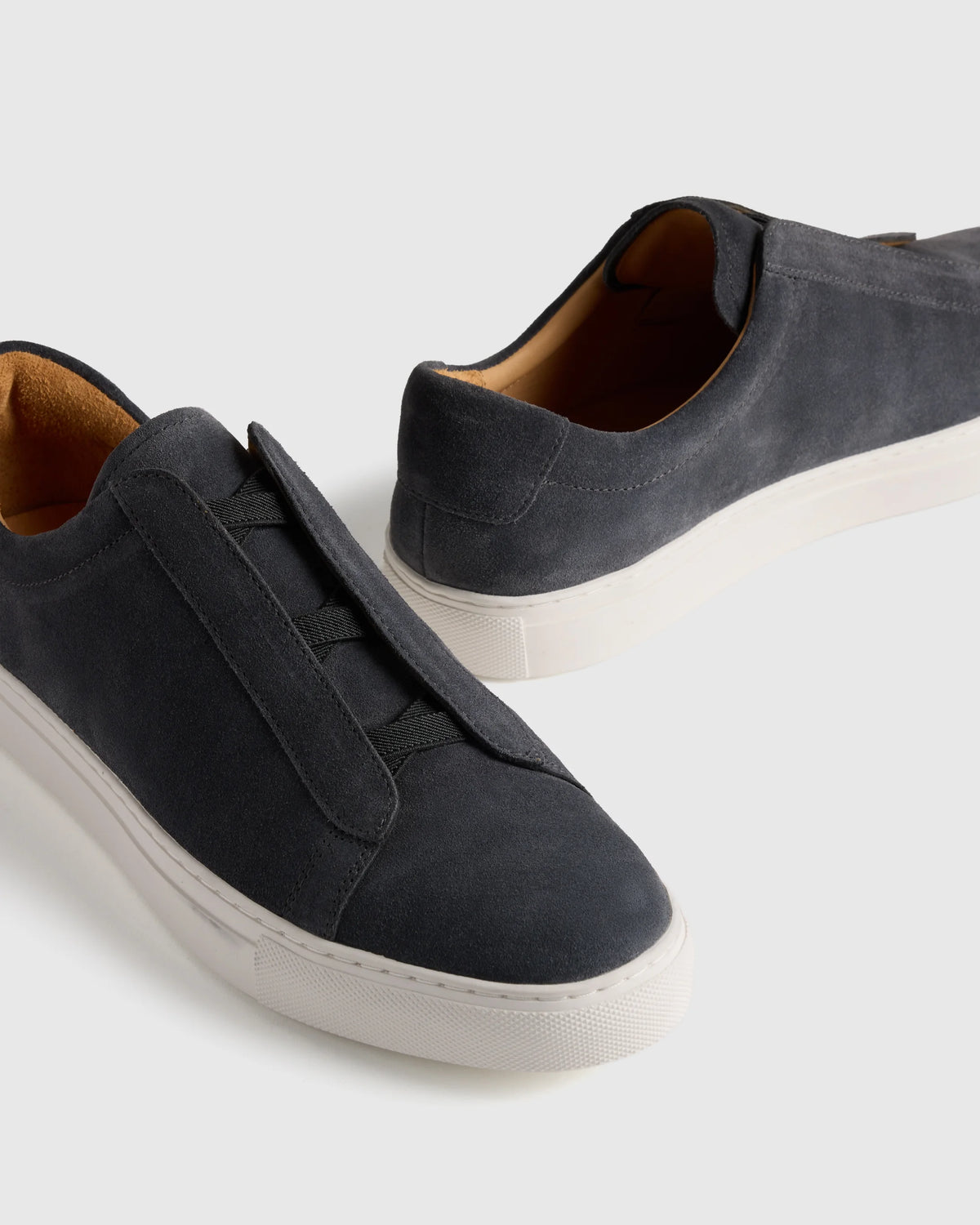 Italian Suede Tailored Sneaker - 7 / Fog