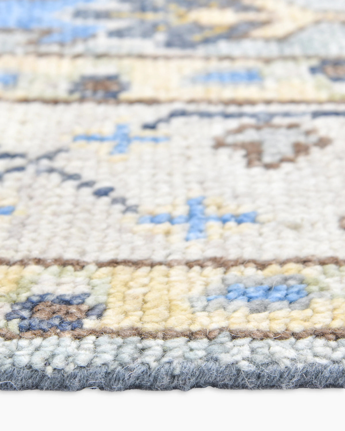 Reed Hand-Knotted Wool Rug - 5' x 8' / Light Grey