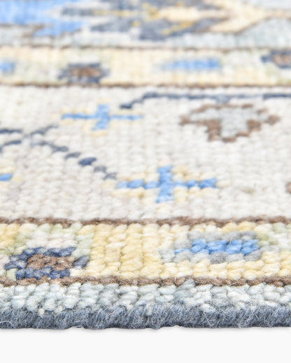 Reed Hand-Knotted Wool Rug - 5' x 8' / Light Grey