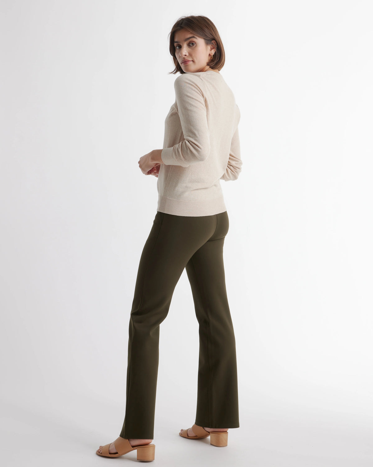Ultra-Stretch Ponte Bootcut Pants - XS / Roasted Pecan