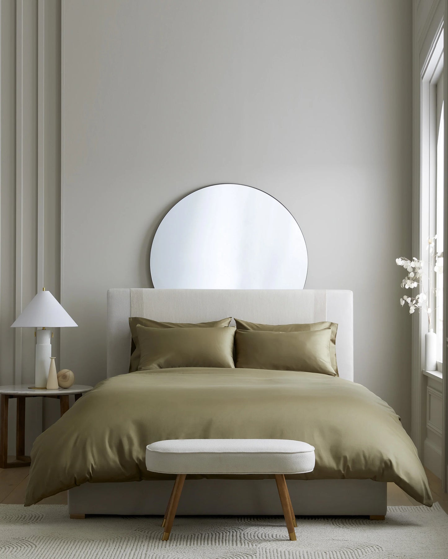 Luxury Organic Sateen Duvet Cover Set - Twin / Ivory