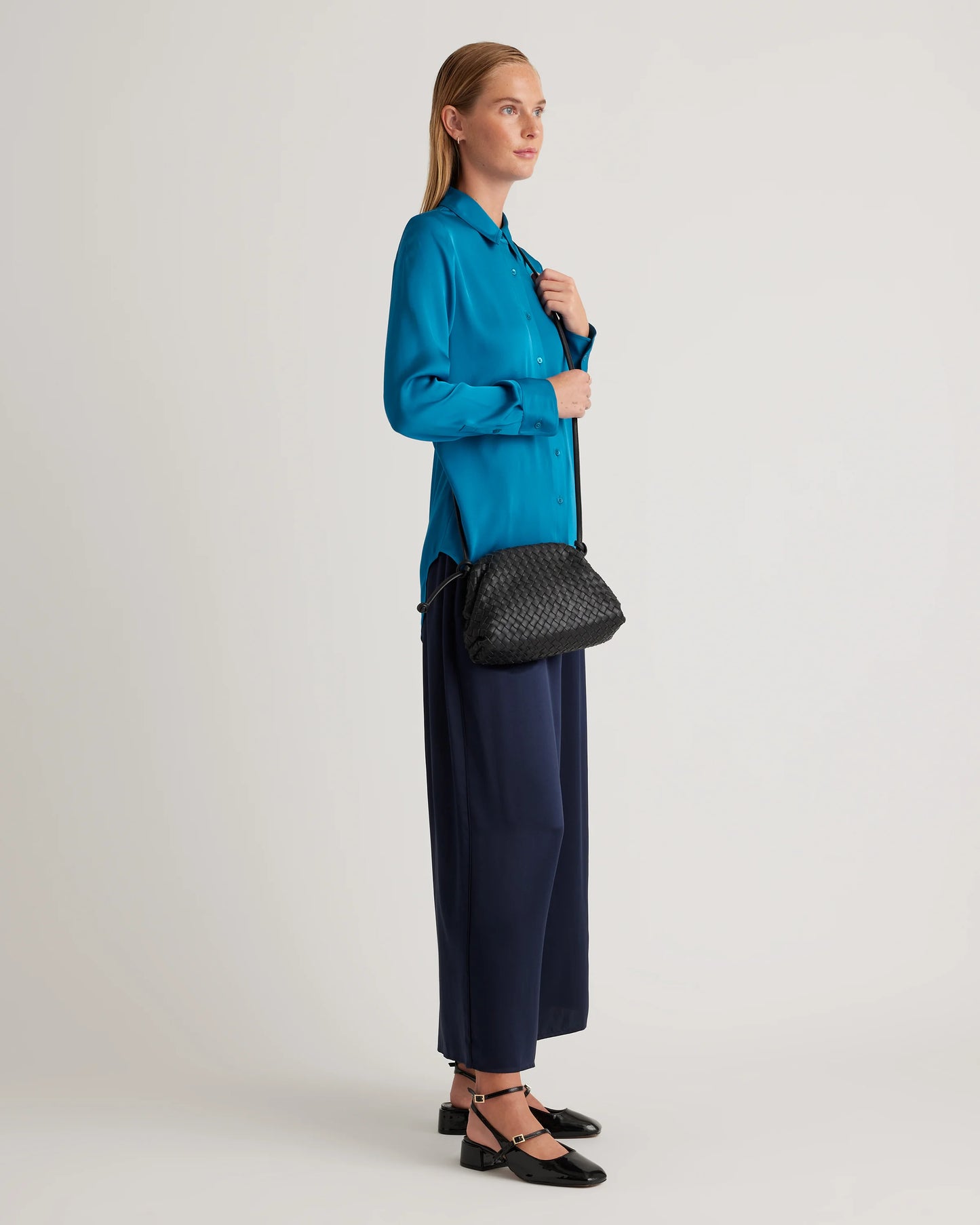 Naomi Handwoven Clutch - One Size / Black