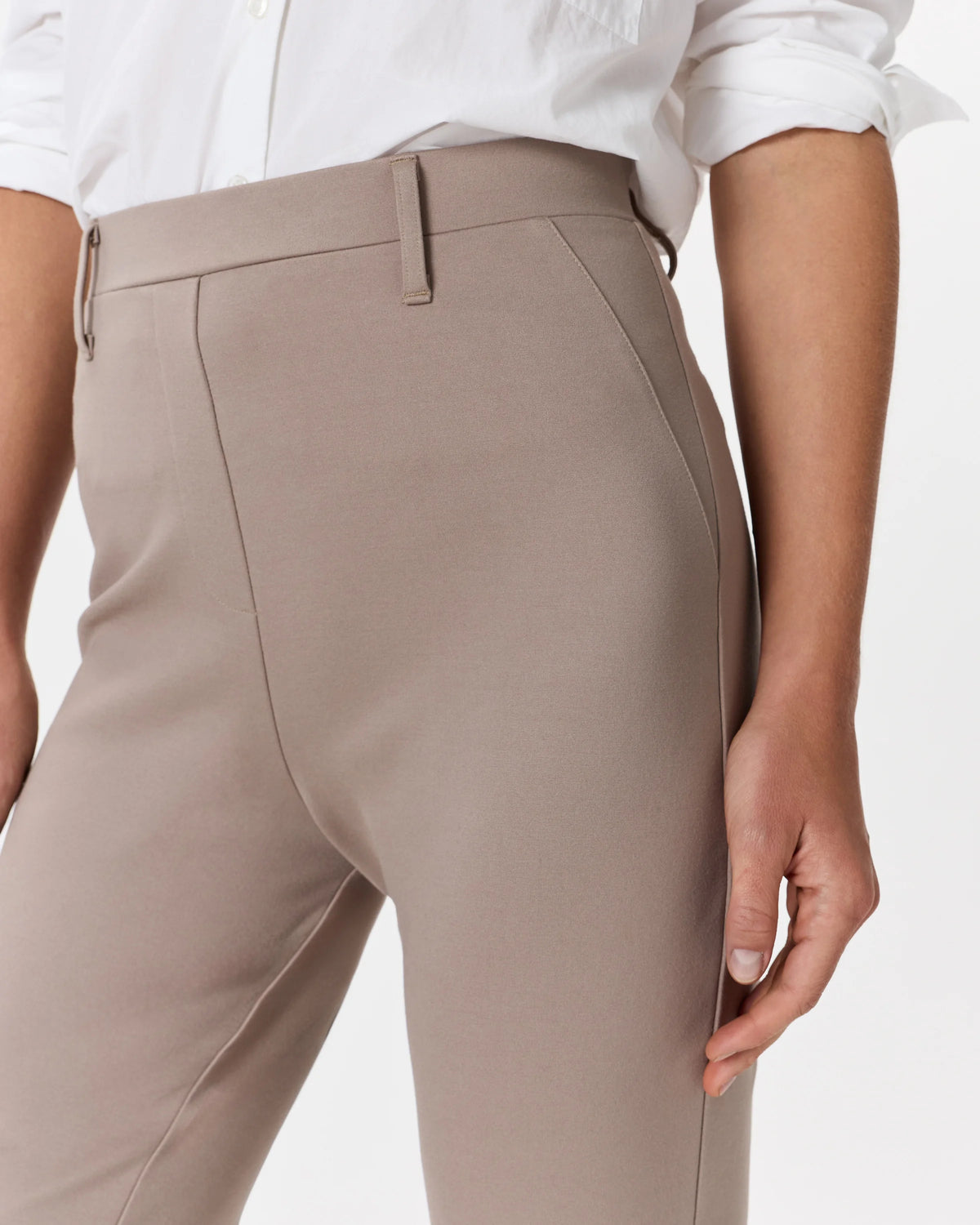 Ultra-Stretch Ponte Straight Leg Pants - XS / Morel Grey