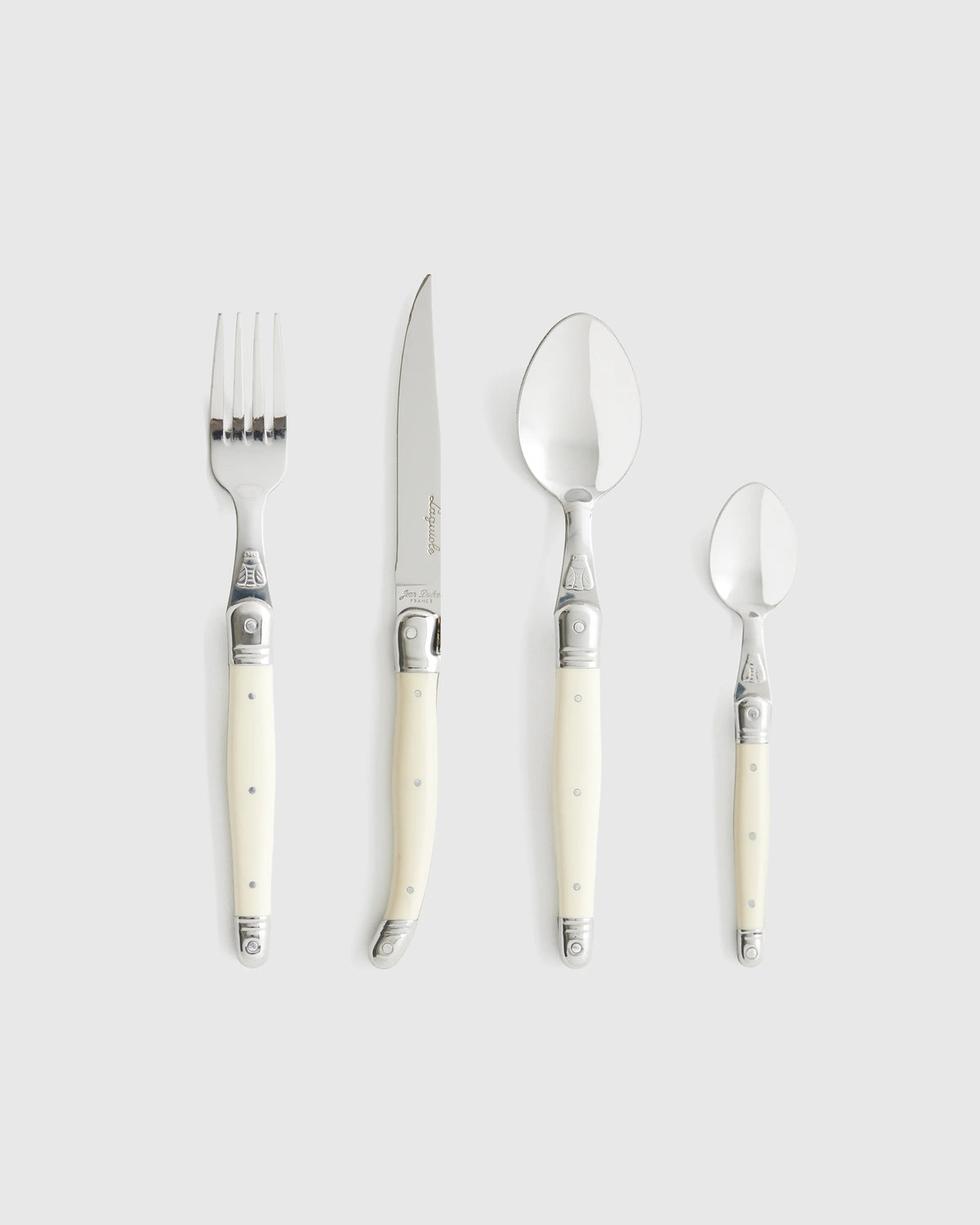 Jean Dubost Laguiole 24 Piece Flatware Set - One Size / Ivory