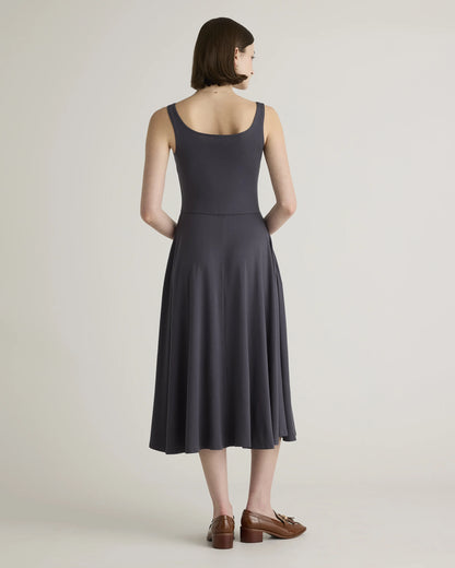 Tencel Jersey Fit & Flare Dress - XS / Dark Olive