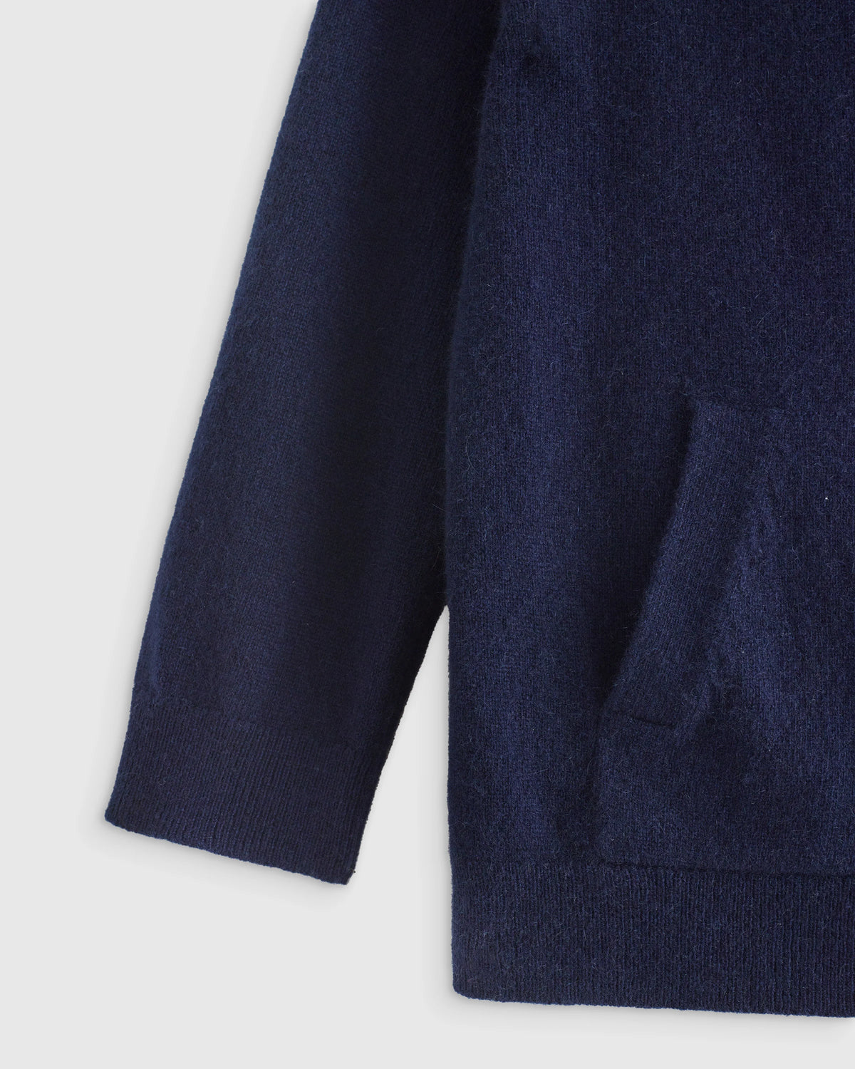 Washable Cashmere Full Zip Hoodie - 3-6M / True Navy