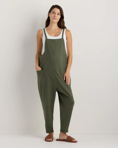 Organic Cotton Maternity Overalls - XS / Deep Navy