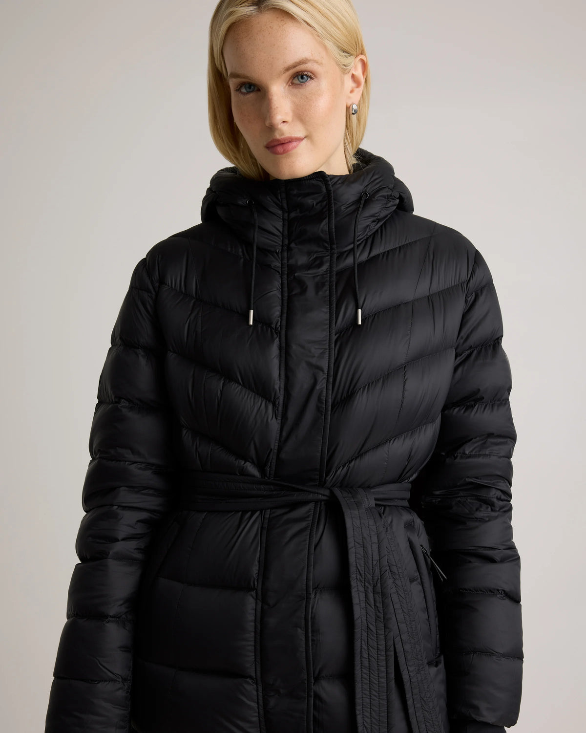Responsible Down Belted Puffer Maxi Coat - XS / Morel Grey