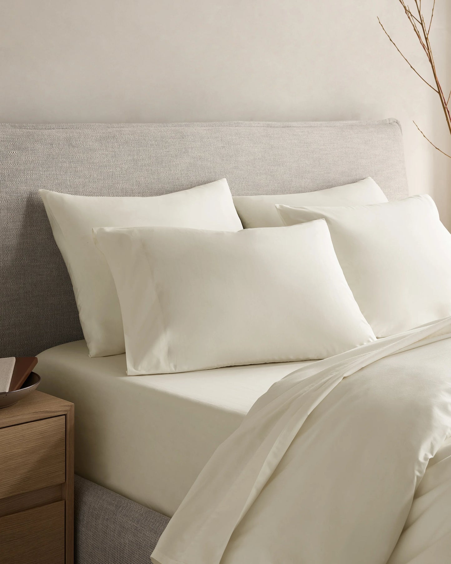 Organic Crisp Percale Deluxe Bedding Bundle - Twin / White