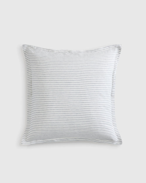 European Linen Stripe Euro Sham - Euro / Natural/White Stripe