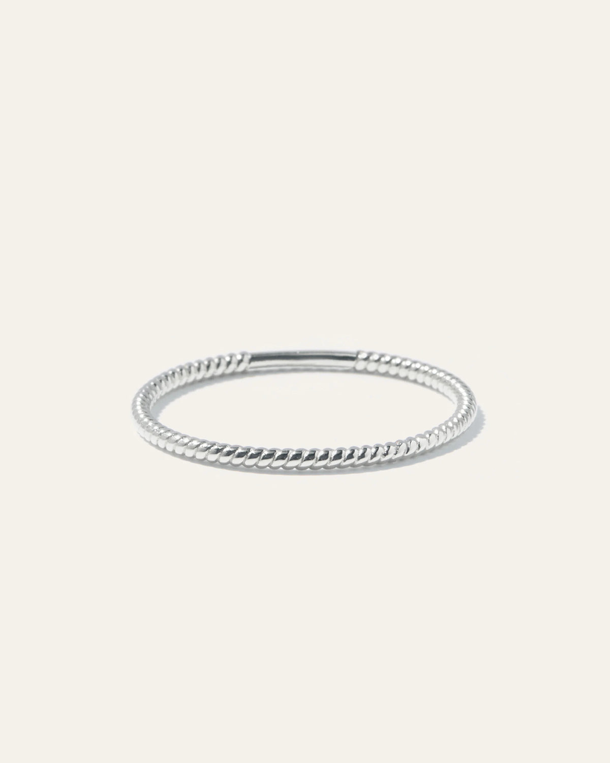 14K Gold Twist Ring - 4 / White Gold