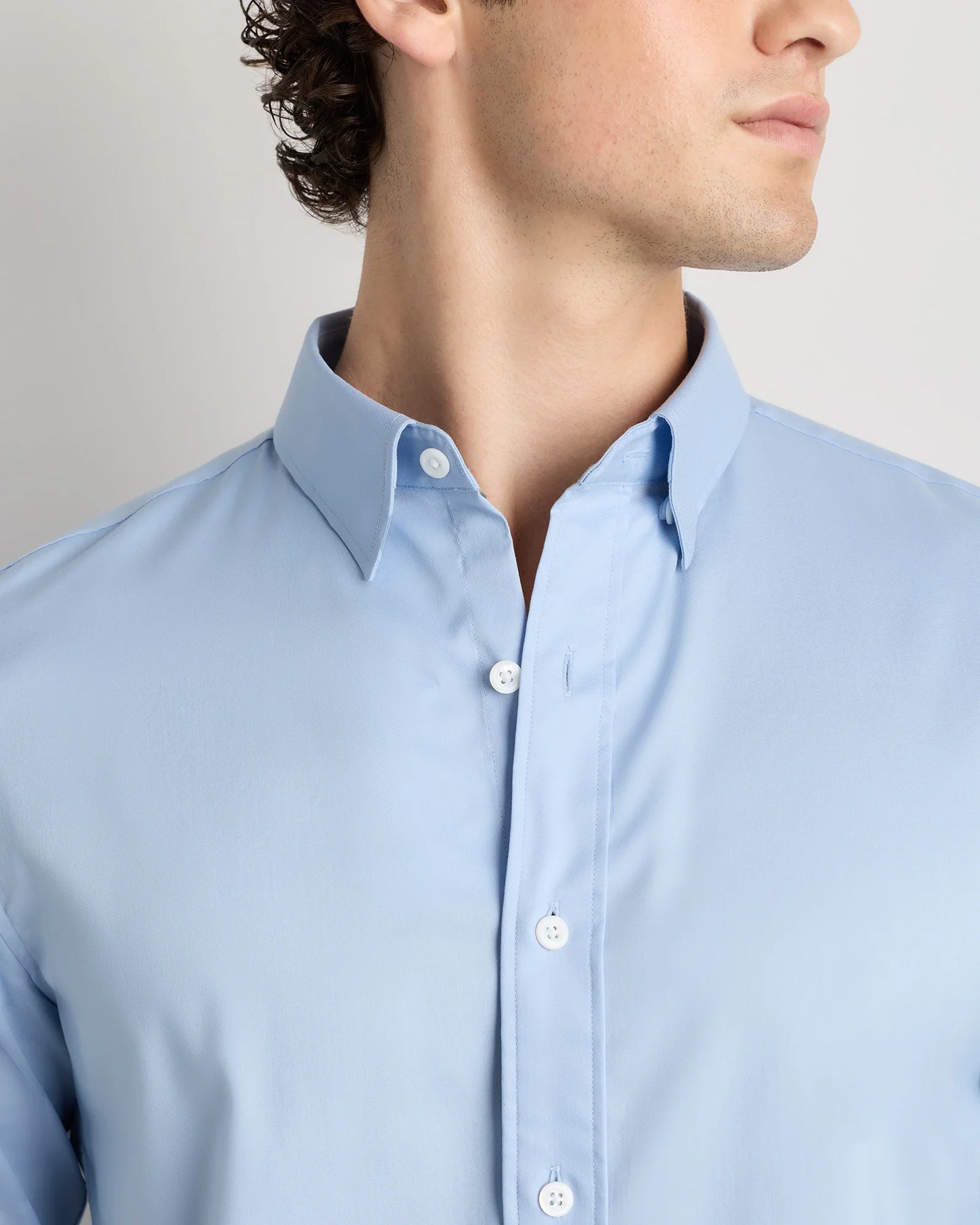 Supima Cotton-Tencel Everyday Shirt - S / Blue Gingham