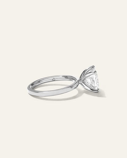 Lab Grown Diamond Princess Comfort Fit Engagement Ring - 2.5ct - 4 / Yellow Gold