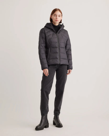 Lightweight Down Packable Puffer Hooded Jacket - XS / Navy