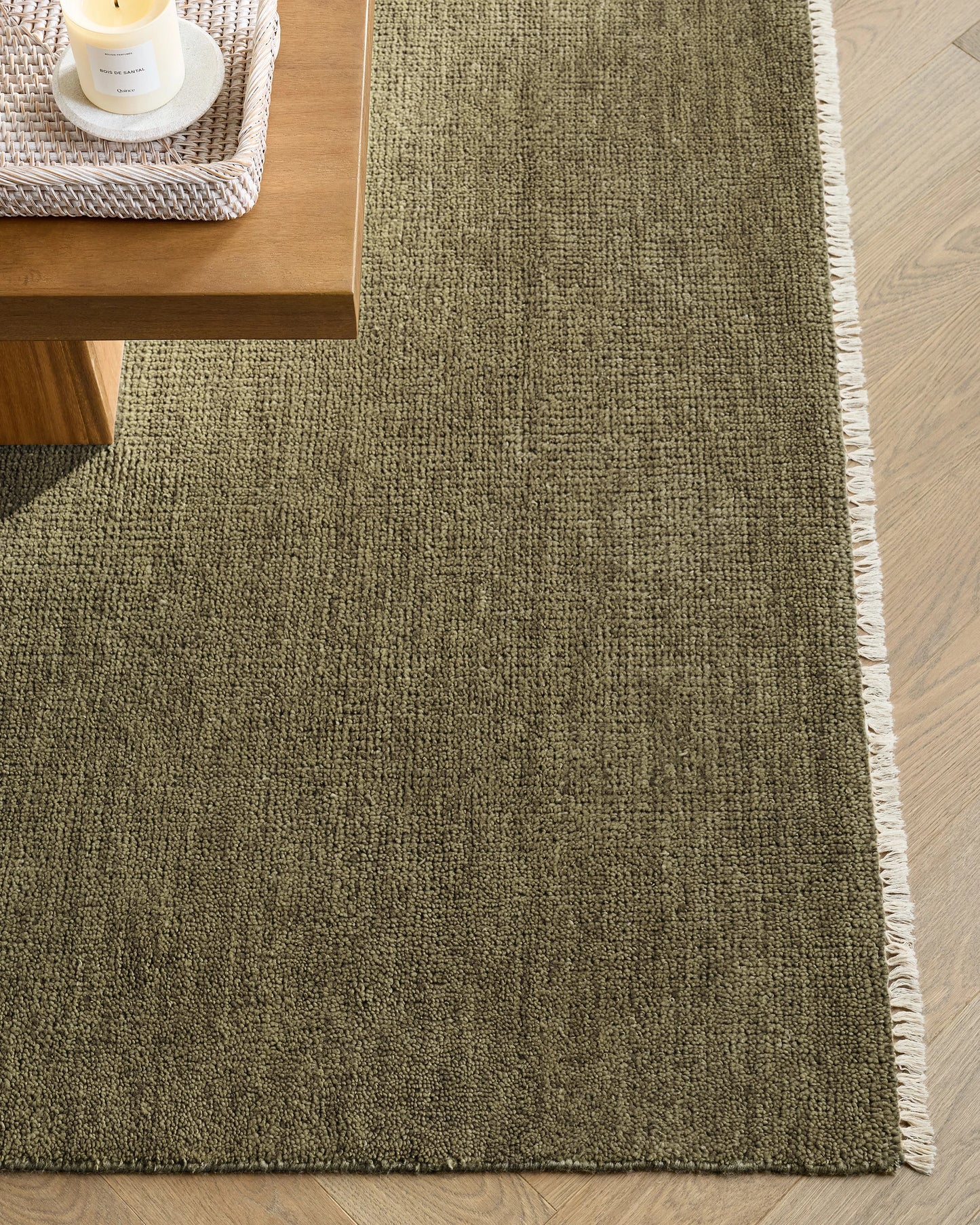 Lee Hand-Knotted Wool Rug - 5' x 8' / Oat