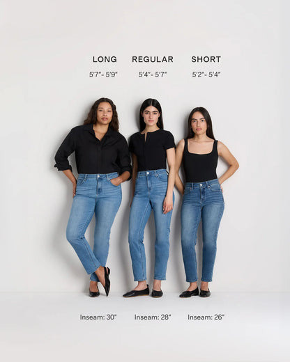 Luna Stretch Slim Straight Jeans - 24 / Black