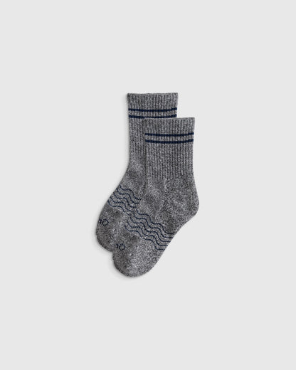Kids Organic Cotton Quarter Crew Socks 8-Pack - S / White