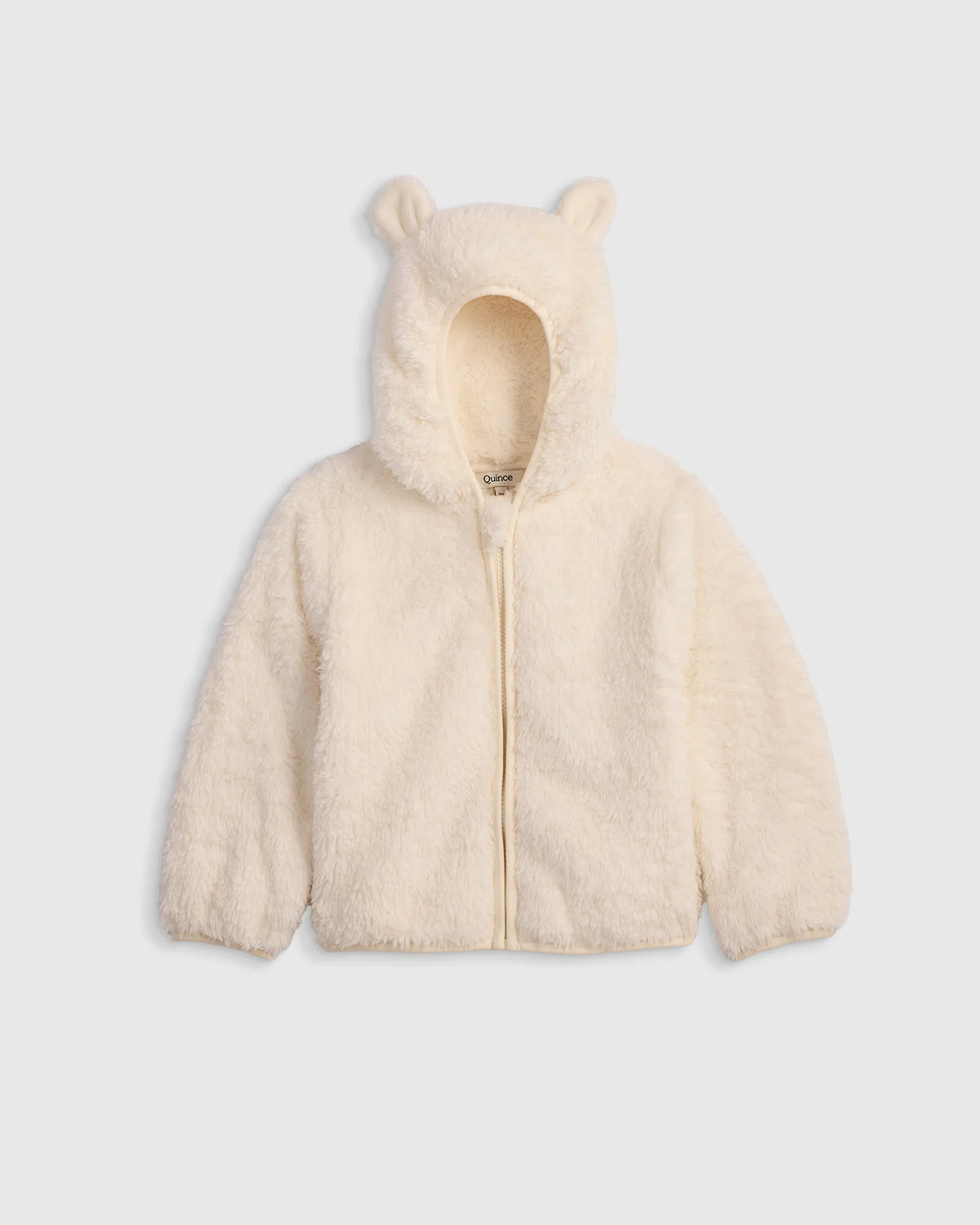 Recycled Sherpa Fleece Bear Hood Jacket - 2T / Ivory